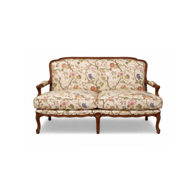 French Louis Two Seater Sofa Jacquard Fabric