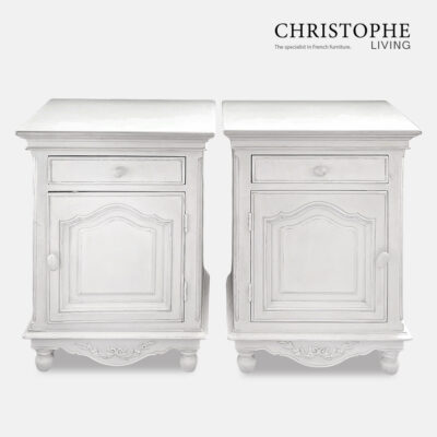 white french bedside tables