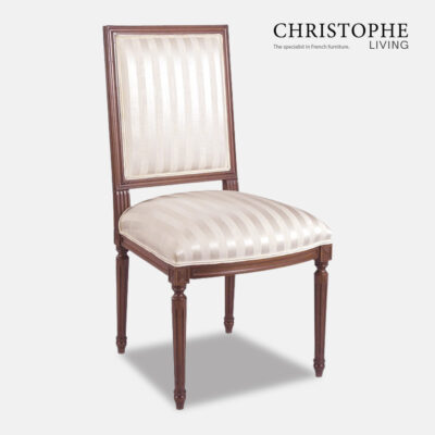 French dining chair striped fabric sydney