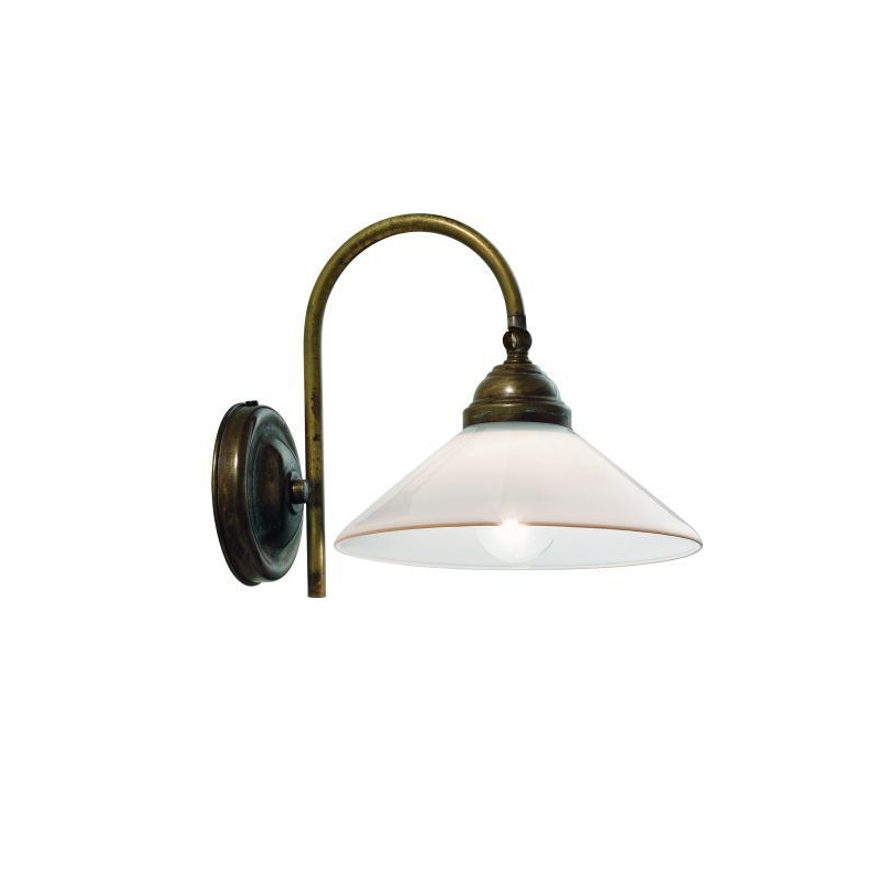 Murano Willow Arm Wall Light with Splayed Dish