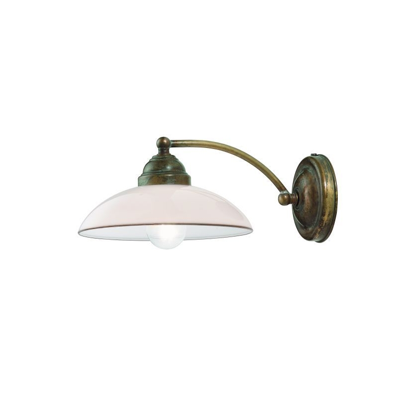 Murano Curved Arm Wall Light with Curved Dish