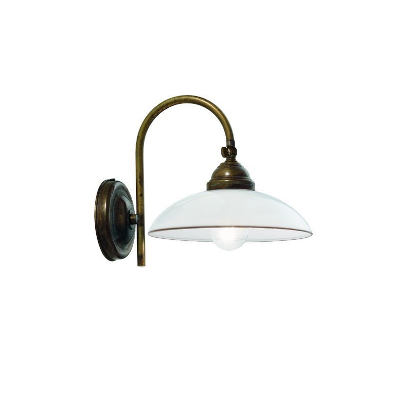 Murano Willow Arm Wall Light with Curved Dish