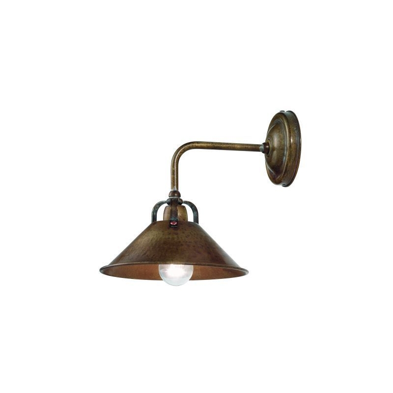 Pavia Wall Light with L Arm in Brass