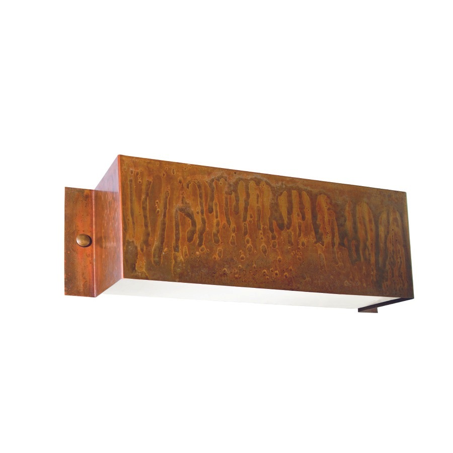 Anzio Rectangle Wall Light Large in Iron/Copper