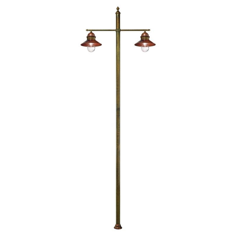 Como Twin Lamp Post with Capped Bell
