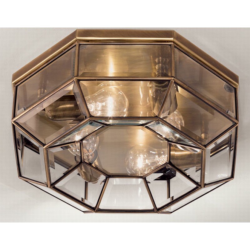 Marsia Octagon Ceiling Light Large in Brass
