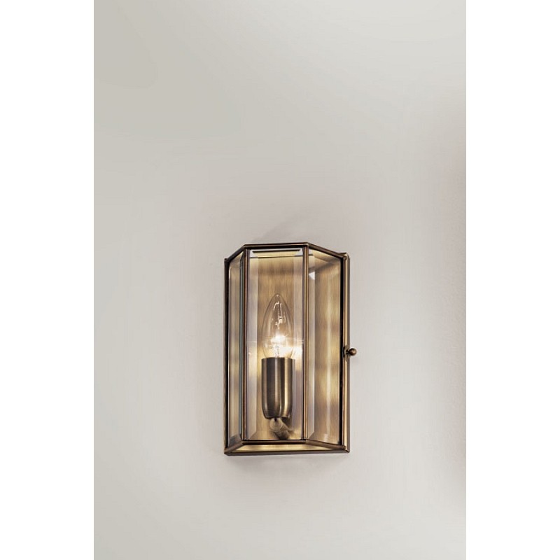 Marsia Faceted Wall Light Small in Brass