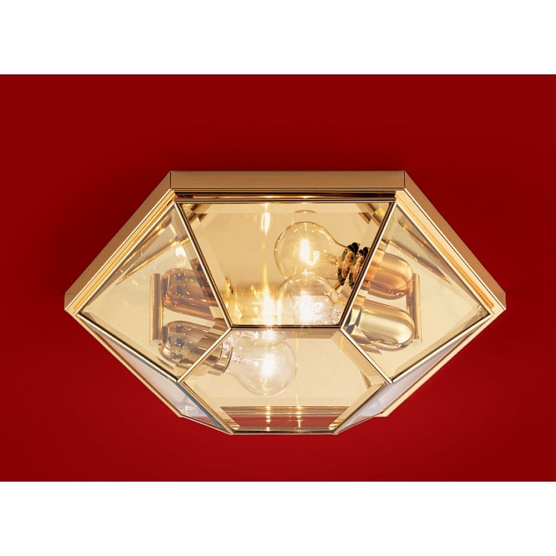 Marsia Hexagon Ceiling Light Large in Gold