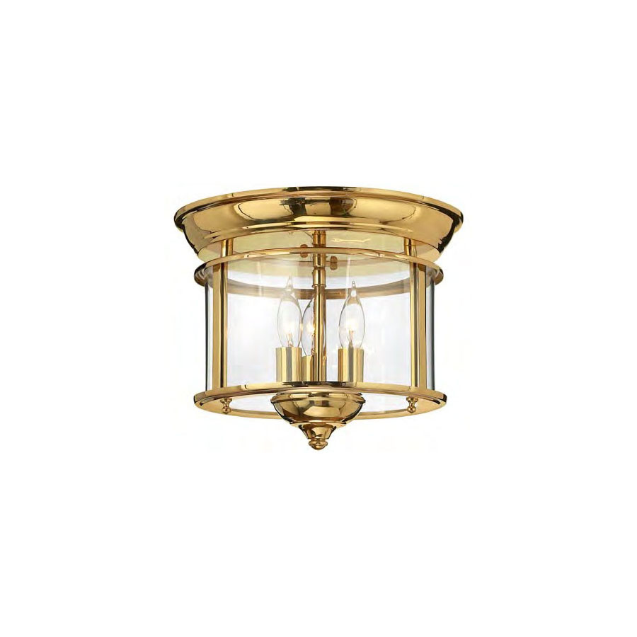 Royal Flush Ceiling Light in Polished Brass