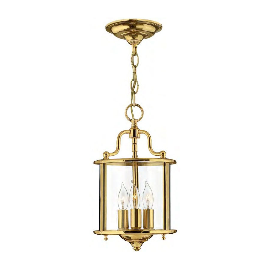 Royal Small Pendant in Polished Brass