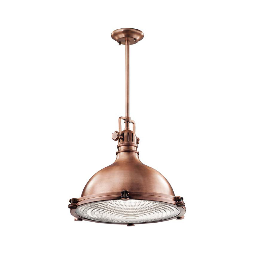 Whitley Bay Large Pendant in Antique Copper
