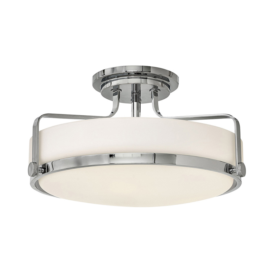 Westwood Medium Semi-Flush Ceiling Light in Brass