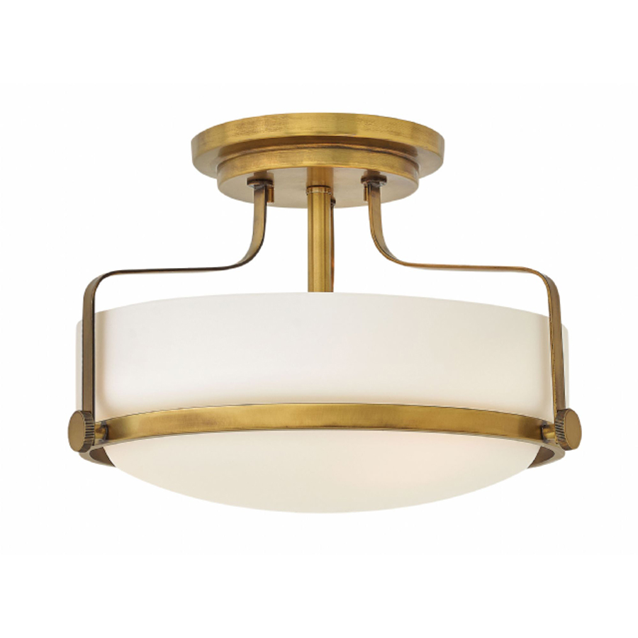 Westwood Small Semi-Flush Ceiling Light in Brass