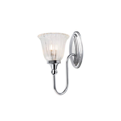Lawrence Bathroom 1lt Wall Light in Polished Chrome
