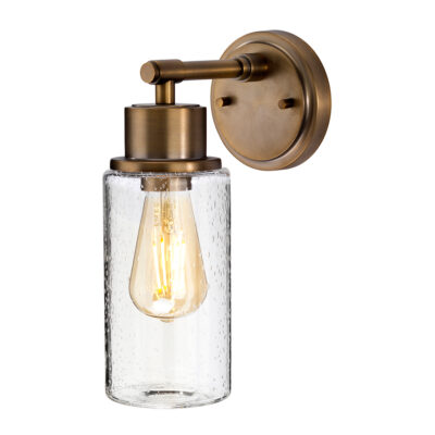 Suffield Bathroom Wall Light in Brass