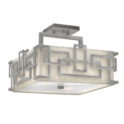 Piet Semi-Flush Ceiling Light in Nickel