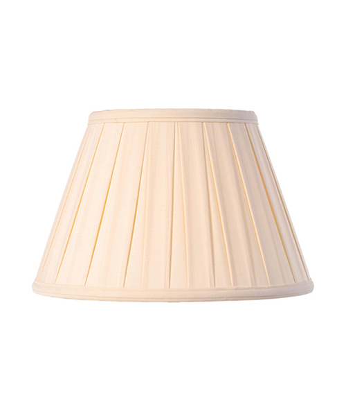 Cotton 30cm Box Pleat Oyster Shade