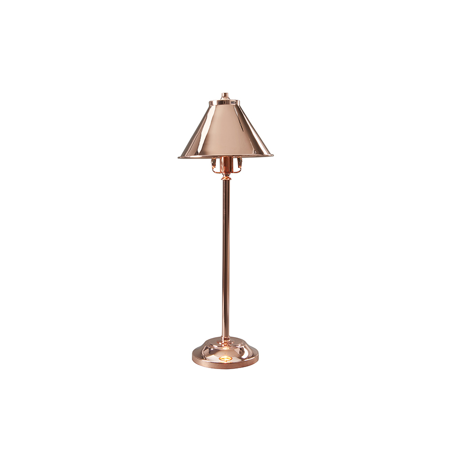 Uernon Stick Lamp in Polished Copper