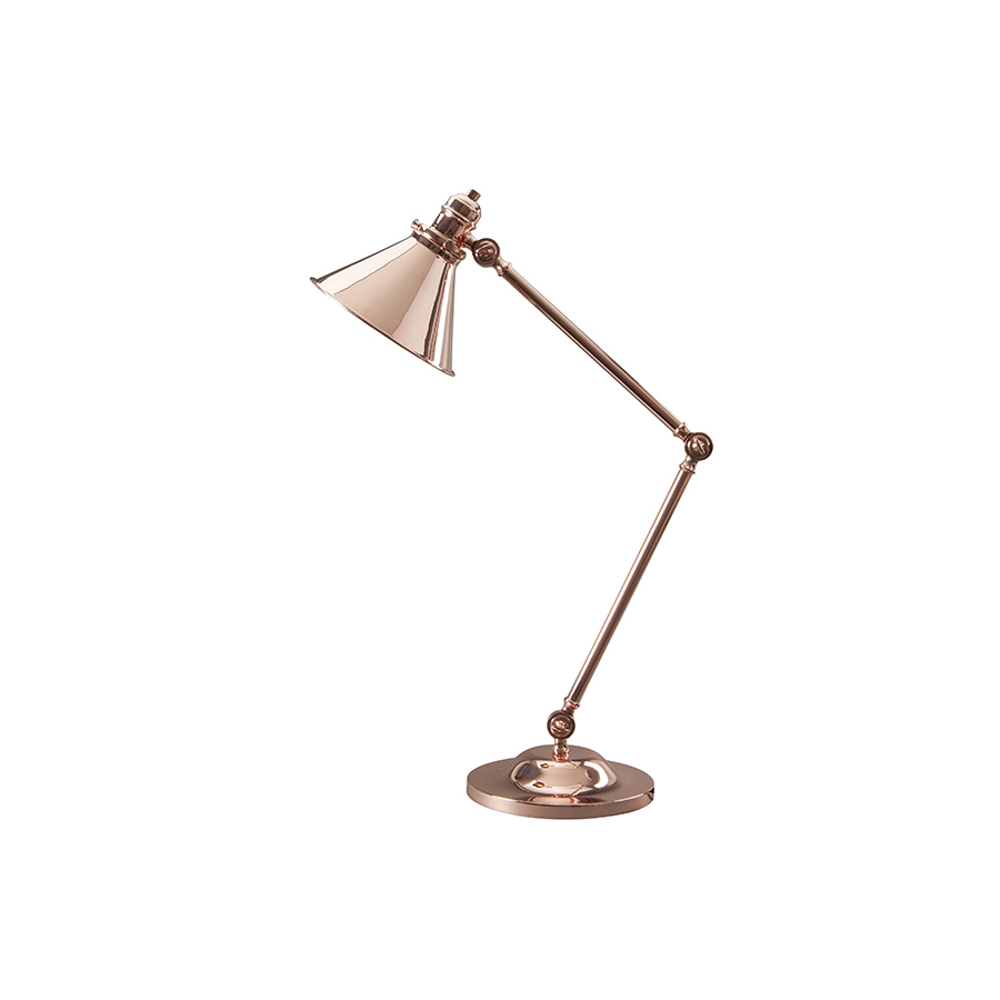 Uernon Table Lamp in Polished Copper
