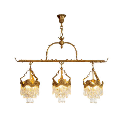 Adelaide Elegant 9-Light Island/Table Light in Brass with Crystal Detailing