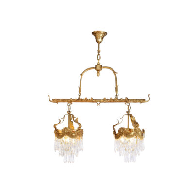 Adelaide Elegant 6-Light Pendant in Brass and Crystal