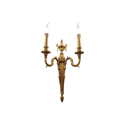 Adele Classic Dual-Light Wall Lamp in Candle Effect Brass