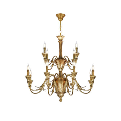 Adeline Ornate 11-Light Chandelier in Brass