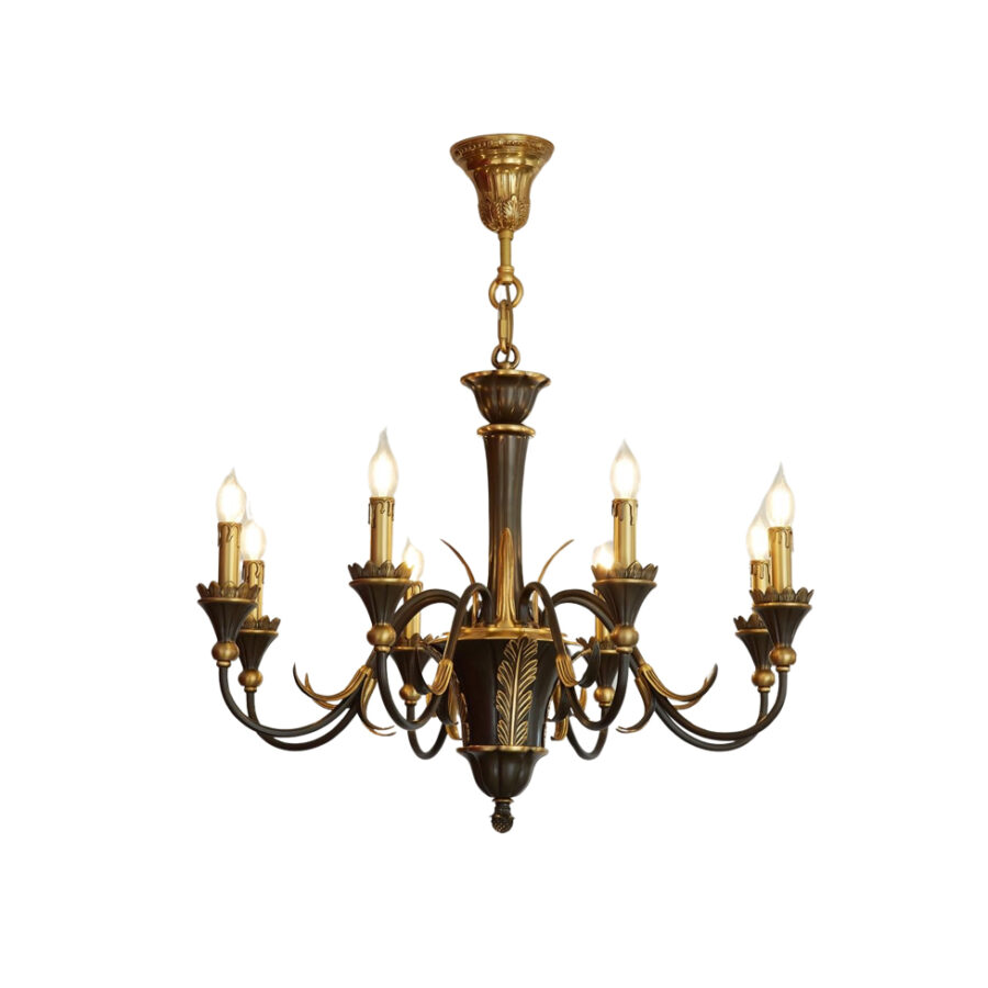 Adeline Antique Brass 8-Light Chandelier in Brass Finish