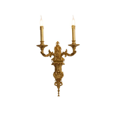 Amélina Ornate 2-Light Wall Lamp in Brass