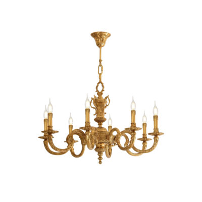 Armande Ornate 8-Light Chandelier in Brass