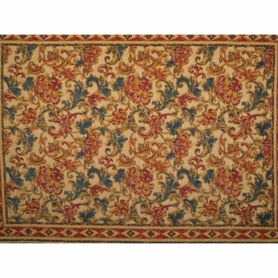 Venetian Baroque Rug Red, Blue, and Cream Tones