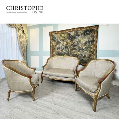 Louis Lumiere Salon Set Antique Gold