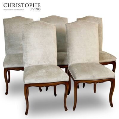 French Provincial Upholstered Dining Chair in Timber Frame