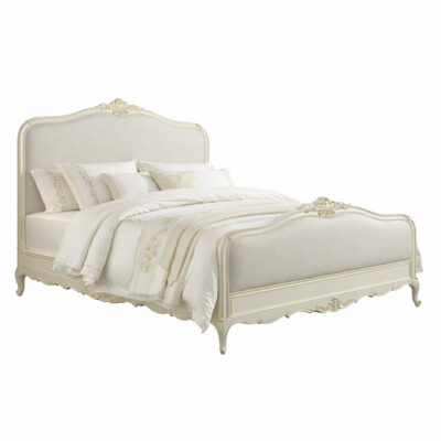 Limoges White Gold Trim French Provincial Bed