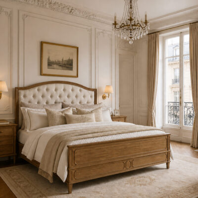 Saint Germain Upholstered Timber Bed