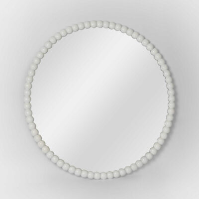 Millbrace Hamptons Bobbin Round Mirror White 90cm