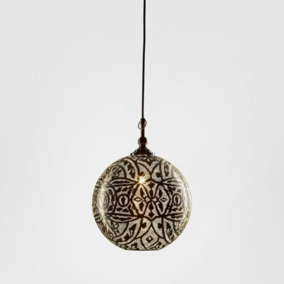 Casablanca Pierced Ball Ceiling Pendant Small Brass
