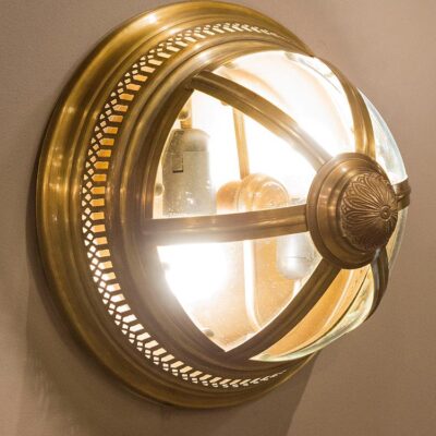 Pemberton Heritage Half Round Wall Light Antique Brass