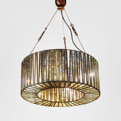 Hardwicke Mercury Glass Ring Pendant Antique Brass
