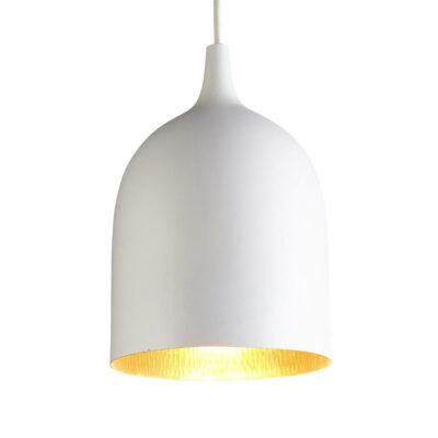 Newhaven Hamptons Dome Pendant White and Copper