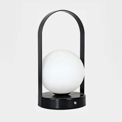Alderwood Arch Rechargeable Table Lamp Black