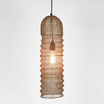 Tannersville Heritage Woven Brass Wire Mesh Ceiling Pendant