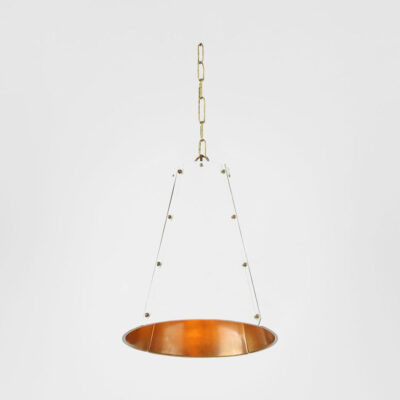 Harrington French Provincial Brass Disc Ceiling Pendant