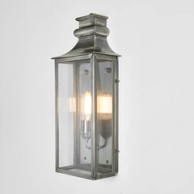 Wharton Hamptons Outdoor Wall Lantern Antique Silver