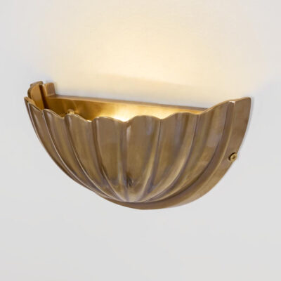 Kingsbarn Half Moon Shell Shade Wall Light Large