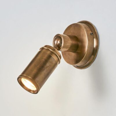 Falconhurst Hamptons Adjustable Wall Spotlight Antique Brass