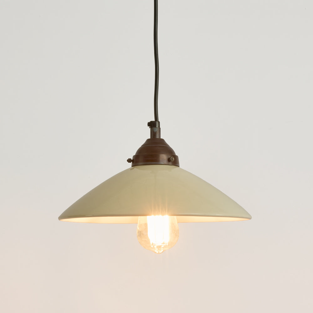 Bridgerton Hamptons Ceramic Dish Ceiling Pendant Cream White