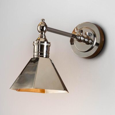 Rutherford Pyramid Wall Light Polished Nickel
