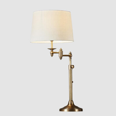 Eastland French Provincial Swing Arm Table Lamp Base Antique Brass