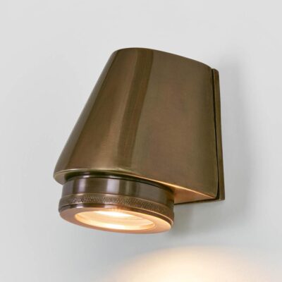 Kenswich Heritage Tapered Outdoor Wall Light Antique Brass